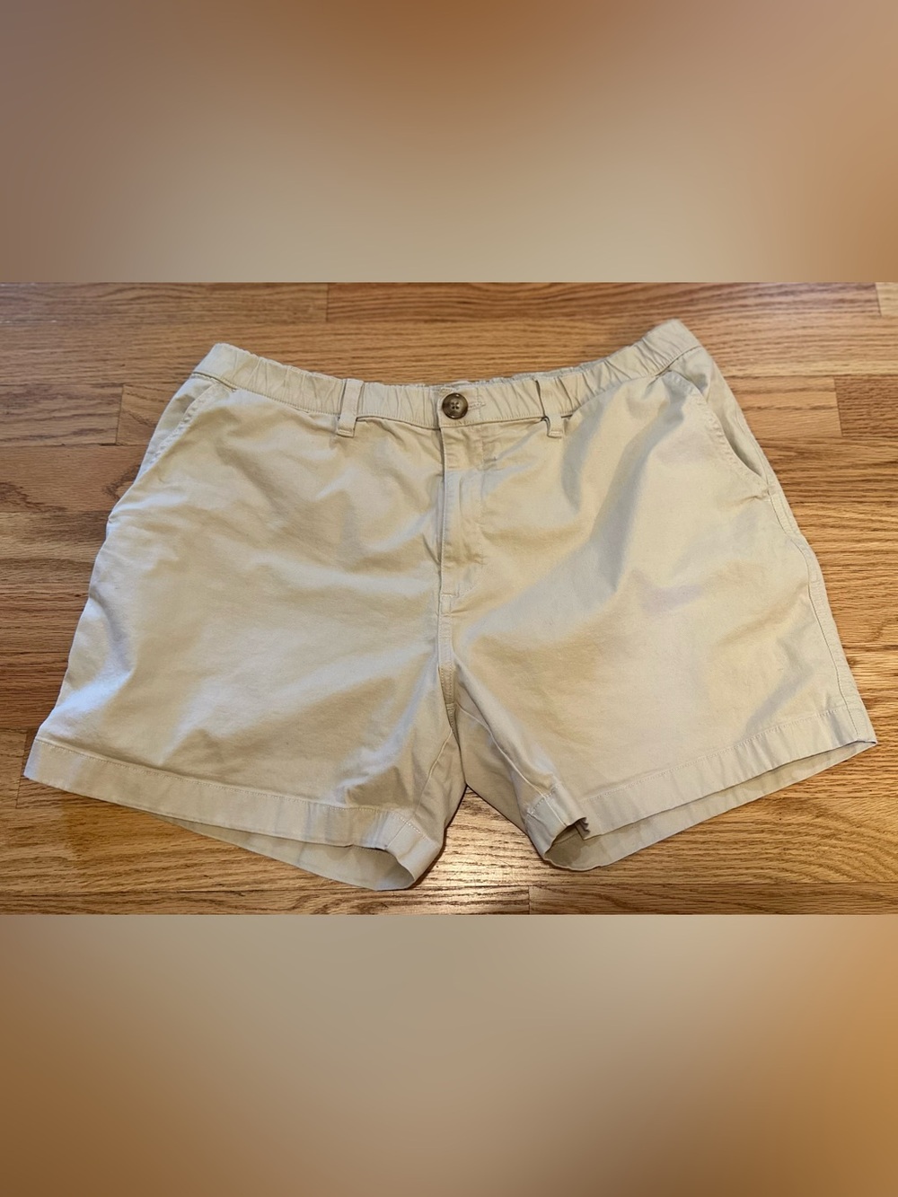 Chubbies Originals Men’s Khaki Casual Shorts XL Elastic Waist Stretch Cotton